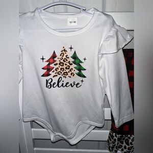 Baby girl 2-piece “believe” Christmas outfit.  12-18 month